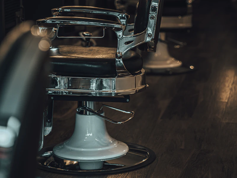 Vintage chrome barber chair